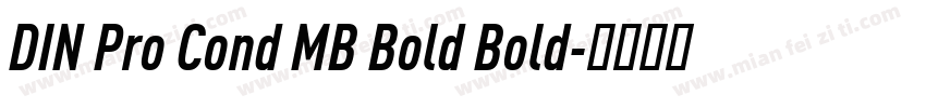 DIN Pro Cond MB Bold Bold字体转换